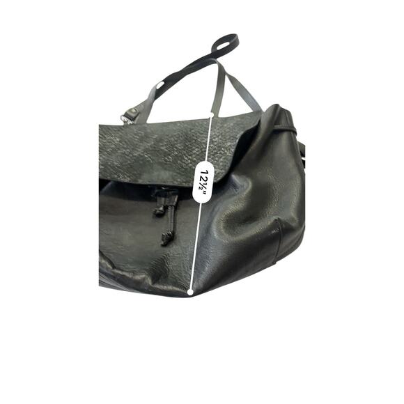 Pietro Alessandro black leather convertible satchel/backpack - Picture 6 of 7